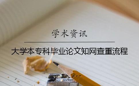大學本專科畢業論文知網查重流程