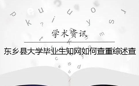 東鄉縣大學畢業生學術如何查重？綜述查重嗎？